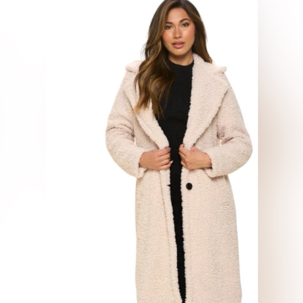 Women's Cream Teddy Coat